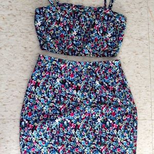 SHEIN XS Floral Two-Piece